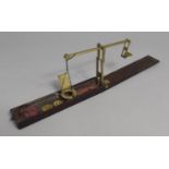 An 18th Century Rosewood Cased Brass Folding Guinea Scale by Calingwood Ward C.1790