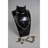 A Collection of Vintage Silver Jewellery to Include Bracelet, Earrings, Brooch and Necklace