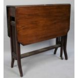 An Edwardian Mahogany Drop Leaf Sutherland Table, 75cm wide