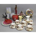 A Collection of Various Ceramics to comprise Royal Vale Old Country Rose Tea Set, Majolica Shell