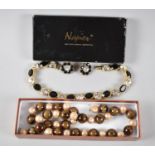 A Napier Costume Jewellery Suite, Necklace and Screw Back Earrings, Together with a Polished Suite