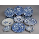 A Collection of Various 19th Century and Early 20th Century Blue and White to comprise Circa 1850