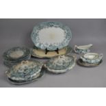 An Early 20th Century Ruskin Pattern Transfer Printed Dinner Service, Condition Issues