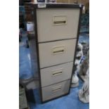 A Four Drawer Metal Filing Cabinet, 47.5cm Wide, 62cms Deep, 132cms High