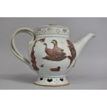 A Contemporary Studio Pottery Teapot by Martin Homer Decorated in Shallow Relief with Chickens,