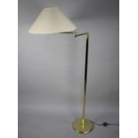 A Modern Brass Adjustable Reading Standard Lamp