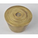 A Set of 20th Century Brass Circular Cup Weights for Troy Ounces, 7.5cms Diameter