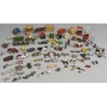 A Collection of Various Playworn Britains Farmyard Toys and Animals Etc