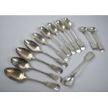 A Collection of Teaspoons and Condiment Spoons