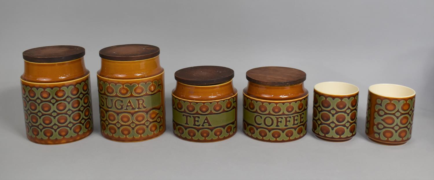 A Collection of Various Hornsea Storage Jars