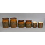 A Collection of Various Hornsea Storage Jars