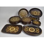 A Collection of Various Denby Arabesque Dinnerwares to comprise Eleven Large and Eight Small Plates,