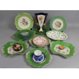A Collection of Various 19th and 20th Century Ceramics to comprise Porcelain Fruit Set having Floral