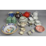 A Collection of Various Teapots to include Poole, Part Art Deco Tea Set Etc