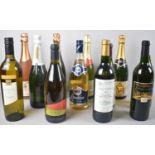 Nine Bottles of Mixed Sparkling and White Wines