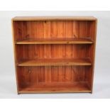 A Modern Pine Three Shelf Open Bookcase, 91cms Wide