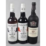 A Single Bottle of Taylor's Tawny Port together with Tanners Dry Sherry and Cream Sherry