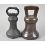 Two Bronze Weights, Georgian and Victorian, 7lbs and 14lbs, Largest 18cms High