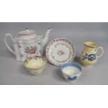 A Collection of Various Early 19th Century English Porcelain to Comprise New Hall Type Teapot,