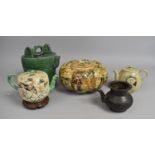 A Collection of Various Oriental Items to Comprise Japanese Gourd Pot, Teapots etc