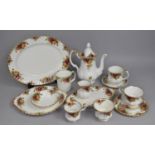 A Collection of Various Royal Albert Old Country Roses China to comprise Teapot, Cups, Platter Etc