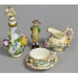 A Collection of Various 19th/20th Century Encrusted Porcelain Miniatures to Comprise German