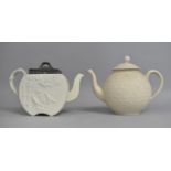 Two 19th Century Creamware Teapots, Both With Registration Marks