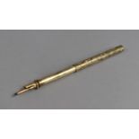 After Sampson Mordan & Co Gold Combination Pen and Propelling Pencil of Barrel Form with