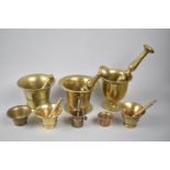 A Collection of Brass and Bronze Mortars and Pestles