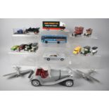 A Collection of Various Playworn Diecast Toys, Pewter Spitfire and Hurricane Etc