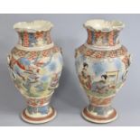 A Pair of Japanese Satsuma Vases, Condition Issues
