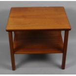 A 1970s Two Tier Rectangular Occasional Table, 57cms Wide and 50cms High