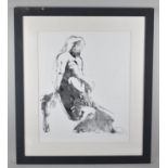 A Large Framed American Print of Dancers After Robert Heindel, 1938-2005, 45x56cm