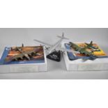 Three Diecast WWII Aircraft Models, Lancaster, Super Fortress and Flying Fortress