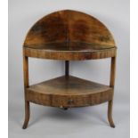 A Large Mid/Late 19th Century Mahogany Two Tier Corner Wash Stand with Galleried Top and Single