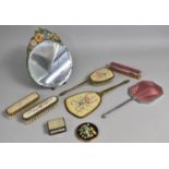 A Collection of Various Mid/Late 20th Century Dressing Table Items to comprise Enamelled Mirrors,