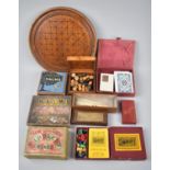 A Collection of Various Vintage Games to include Halma, Tiddlywinks, Solitaire, Playing Cards,