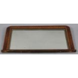 A Late Victorian/Edwardian Inlaid Overmantel Mirror, 81cms Wide