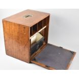 A Late Victorian/Edwardian Portable Stationery Box by Houghton and Gunn, Fall Front Doubling as