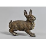 A Cold Painted Spelter Study of a Rabbit, 8cms Long