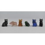 A Collection of Various 19th/20th Century Czech Glass Cracker Charms, Bear, Cats, Dogs and a Frog,