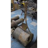A Vintage Cast Iron Garden Roller