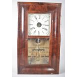 A Late 19th/Early 20th Century American Wall Clock by the Waterbury Clock Company, 65cms High