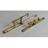 Two Folding Brass Sovereign Scales by Wilkinson and Bell, Longest 13cms Long