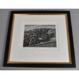 A Framed Limited Edition Howard Phipps Print, Eggardon Hill, No 27/150, 17x13.5cms