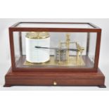 A Late 20th Century Mahogany Cased Barograph by Sewills, Plinth with Drawer Containing Charts and