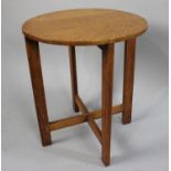 A Vintage Circular Oak Occasional Table, 46cm Diameter
