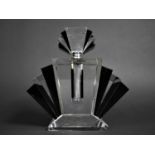 An Art Deco Style Table Top Perfume Bottle of Fan Stepped Form, Condition Issues, 22.5cm high