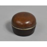 A Vintage Travelling Circular Inkwell, Inner Cover Inscribed with Fouled Anchor Motif, 7cms Diameter