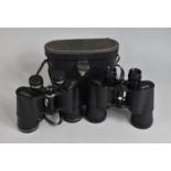 Two Pairs of 10x50 Binoculars, One with Case